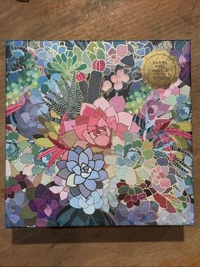 Puzzle - Succulent Mosaic - 500 piece foil puzzle